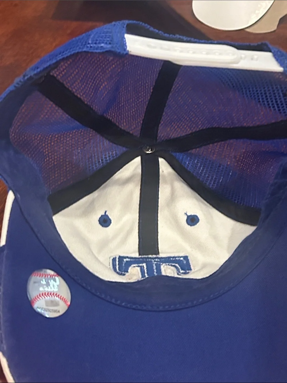 Texas Rangers ‘47 Brand White Blue SnapBack Trucker Cap O/S